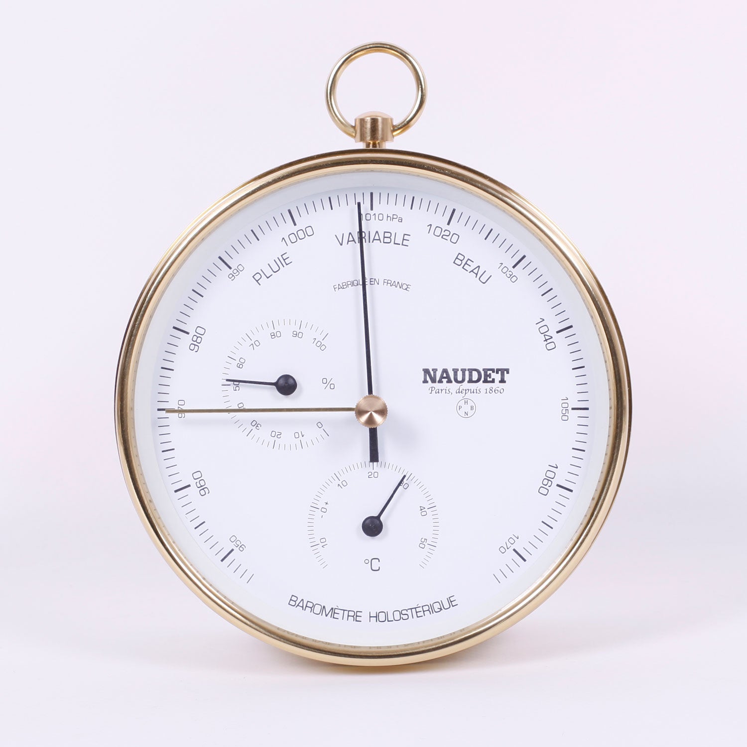 BAROMÈTRE TRIPLE FONCTION<br>À BÉLIÈRE Ø12CM