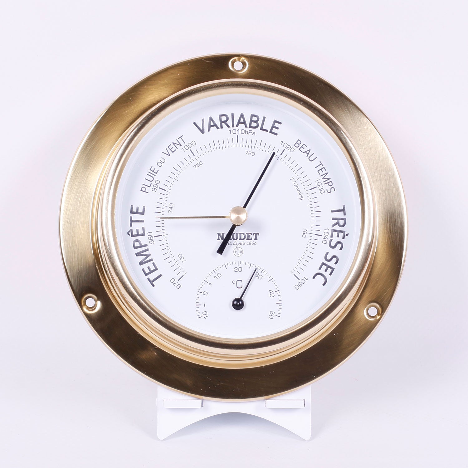 BAROMÈTRE & THERMOMÈTRE<br>À COLLERETTE Ø13CM