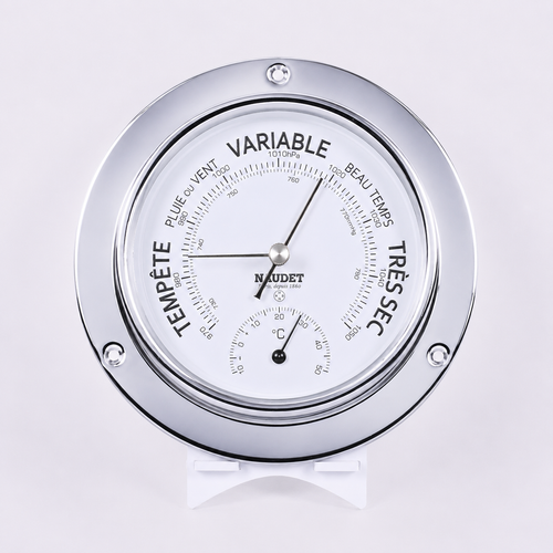 BAROMETER &amp; THERMOMETER<br>WITH FLANGE Ø13CM