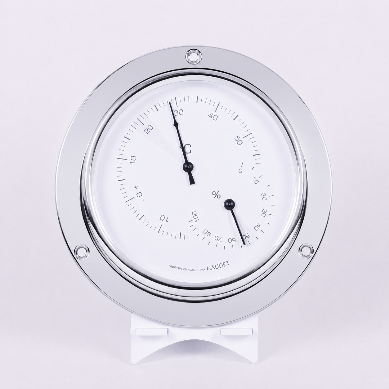 THERMOMÈTRE / HYGROMÈTRE À COLLERETTE<br>Ø13CM
